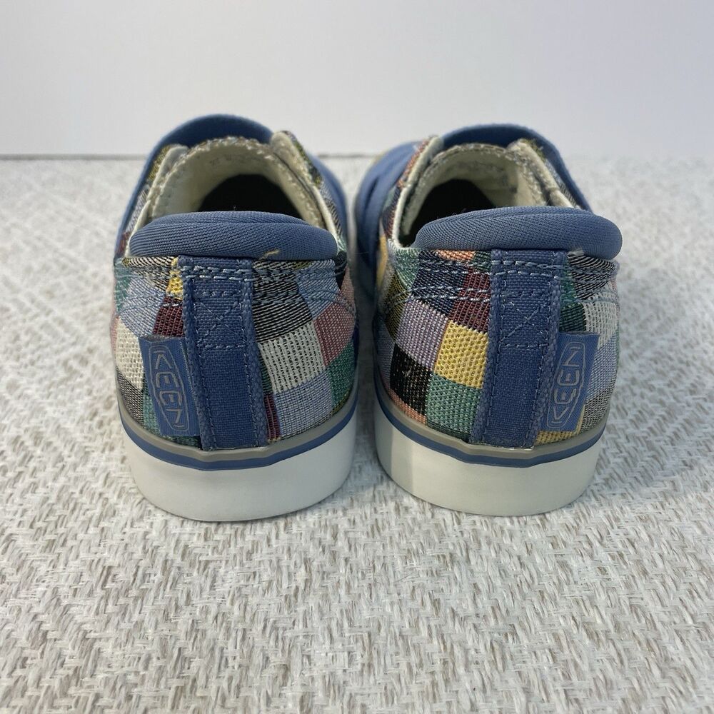 Keen Womens 5.5 Elsa III Gore Patchwork Slip-On Blue Straps Sneakers Open Box - Picture 4 of 8